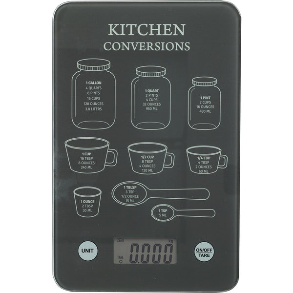 Digital Glass Kitchen Scale with LCD Display | 21.5 x 15cm, Assorted Colours