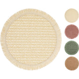 Round Placemat with Fringe Edge | 38cm Diameter