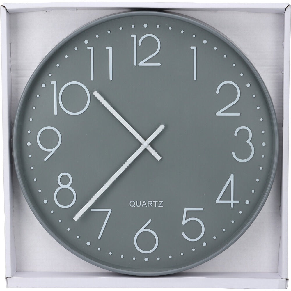 Grey and White Wall Clock 50cm | Quiet Quartz Movement