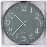 Grey and White Wall Clock 50cm | Quiet Quartz Movement