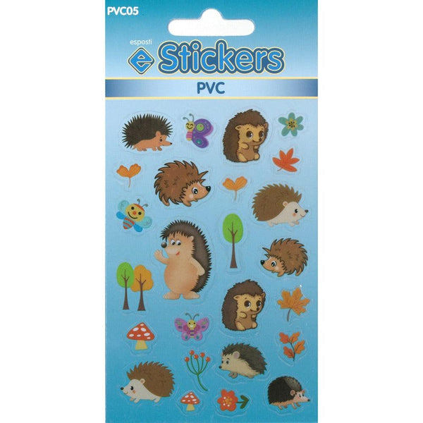 Esposti PVC Hedgehog Novelty Stickers | Water-Resistant & Easy to Apply