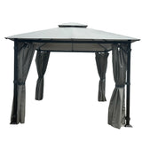Monaco Steel Gazebo Anthracite Grey | 3 x 3m