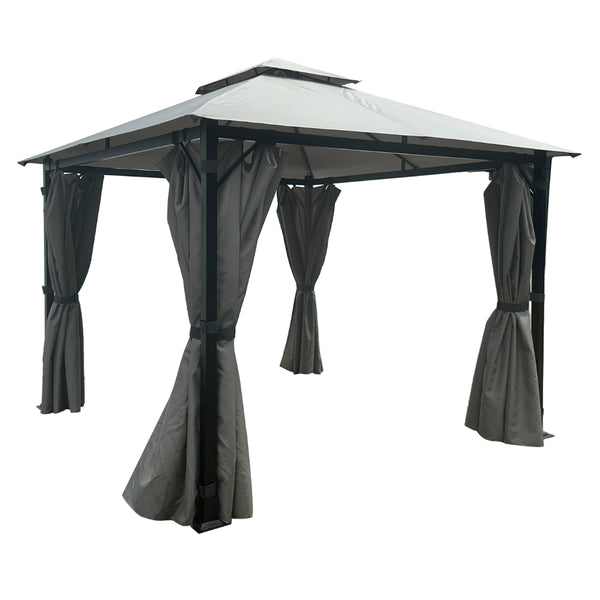 Monaco Steel Gazebo Anthracite Grey | 3 x 3m