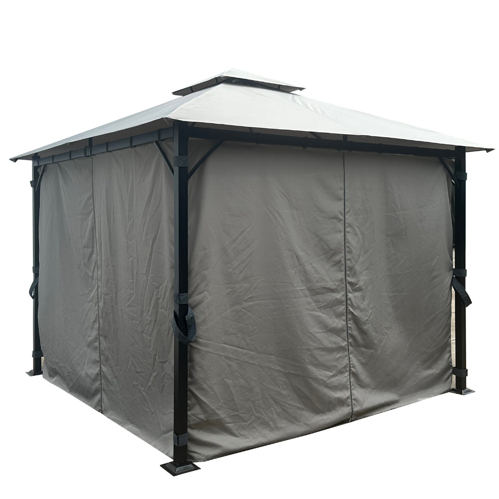 Monaco Steel Gazebo Anthracite Grey | 3 x 3m