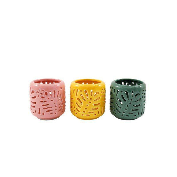 Tealight Candle Holder | Cutout Design, 8 x 10cm, Home Decor