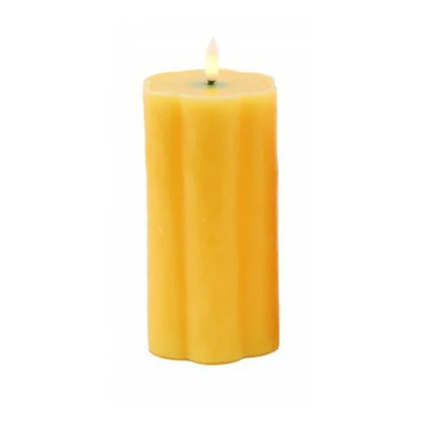 SIL Daisy Shape LED Pillar Candle | 8 x 15cm, Assorted Pastel Colours