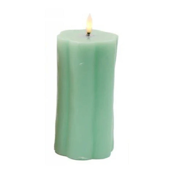 SIL Daisy Shape LED Pillar Candle | 8 x 15cm, Assorted Pastel Colours