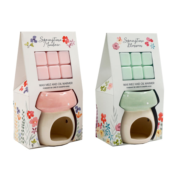 SIL Ceramic Mushroom Wax Melt and Oil Warmer | 10 x 10cm | Assorted Fragrance