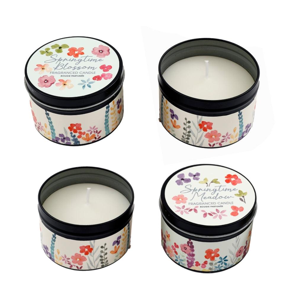 SIL Spring Floral Tin Candle | 8x5cm