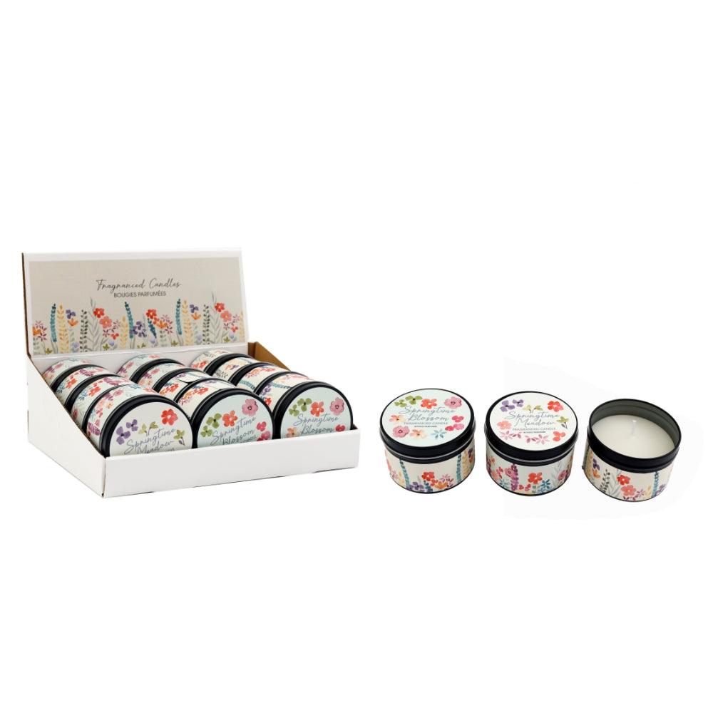 SIL Spring Floral Tin Candle | 8x5cm