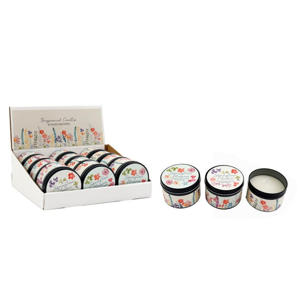SIL Spring Floral Tin Candle | 8x5cm
