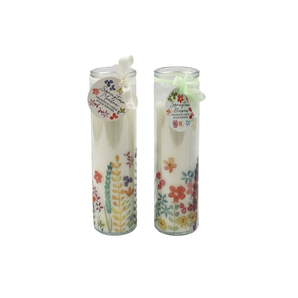 SIL Floral Spring Tube Candle - 6x20cm