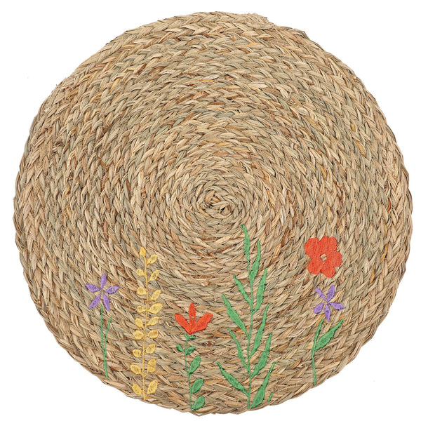 SIL Floral Embroidered Placemat | 38cm