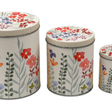 SIL Hand-Painted Floral Round Tins Set | 3 Sizes