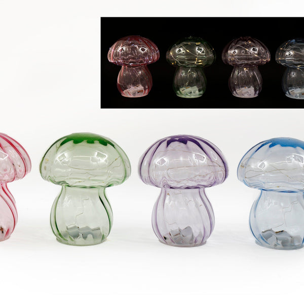 SIL Mushroom LED Light | 13.5x16cm Translucent Colors