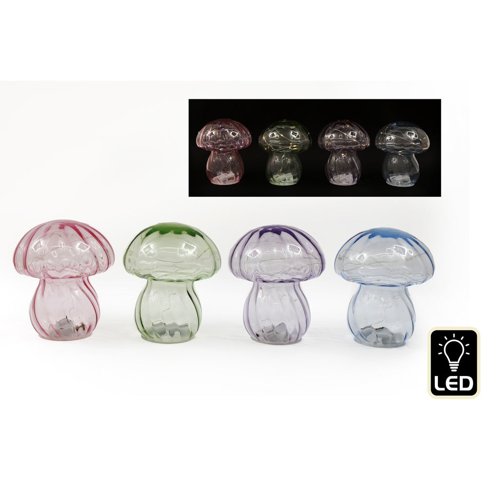 SIL Mushroom LED Light - 13.5x16cm Translucent