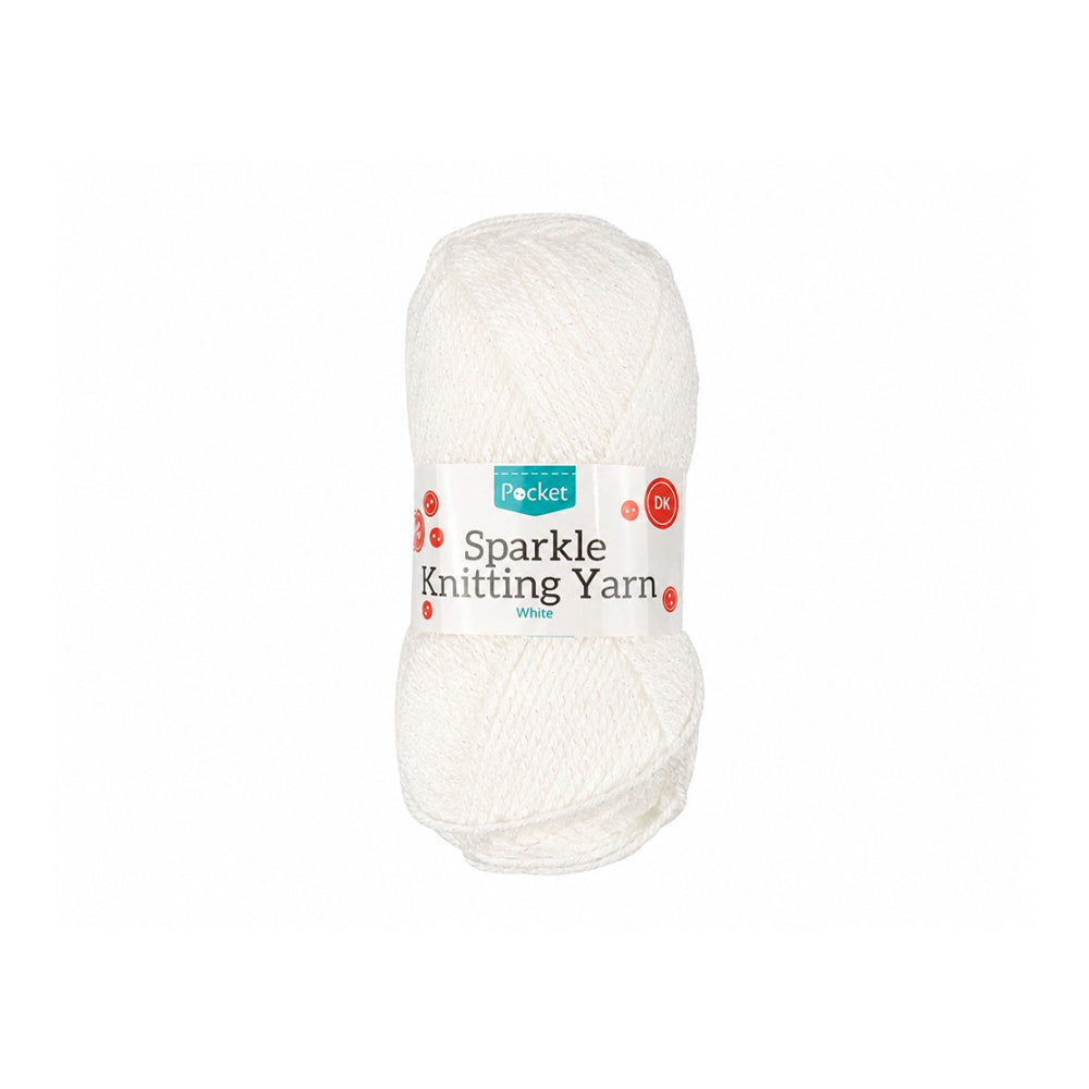 Acrylic Yarn Sparkle White - 50g