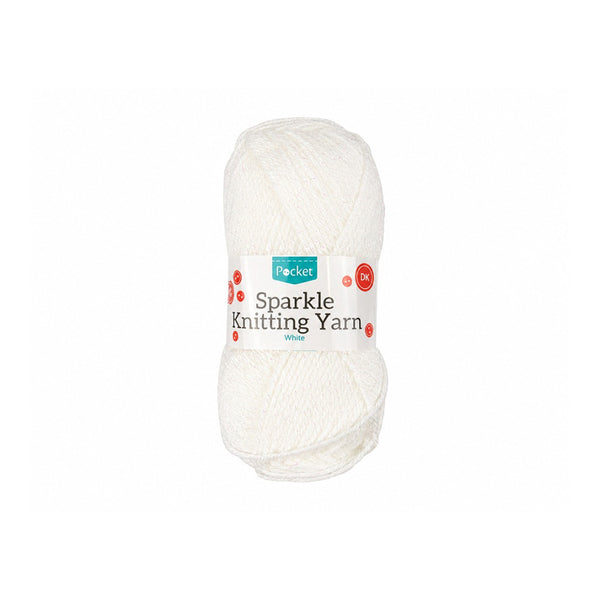 Acrylic Yarn Sparkle White - 50g