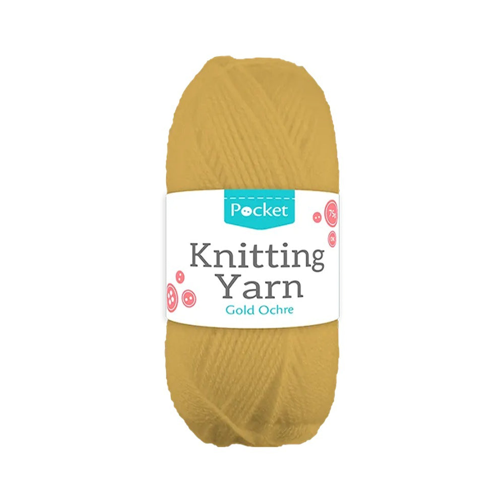 Knitting Yarn - Gold Ochre - 75g Ball