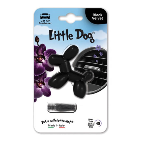 Little Joe Little Dog Black Velvet Car Air Freshener | 45 Days Use