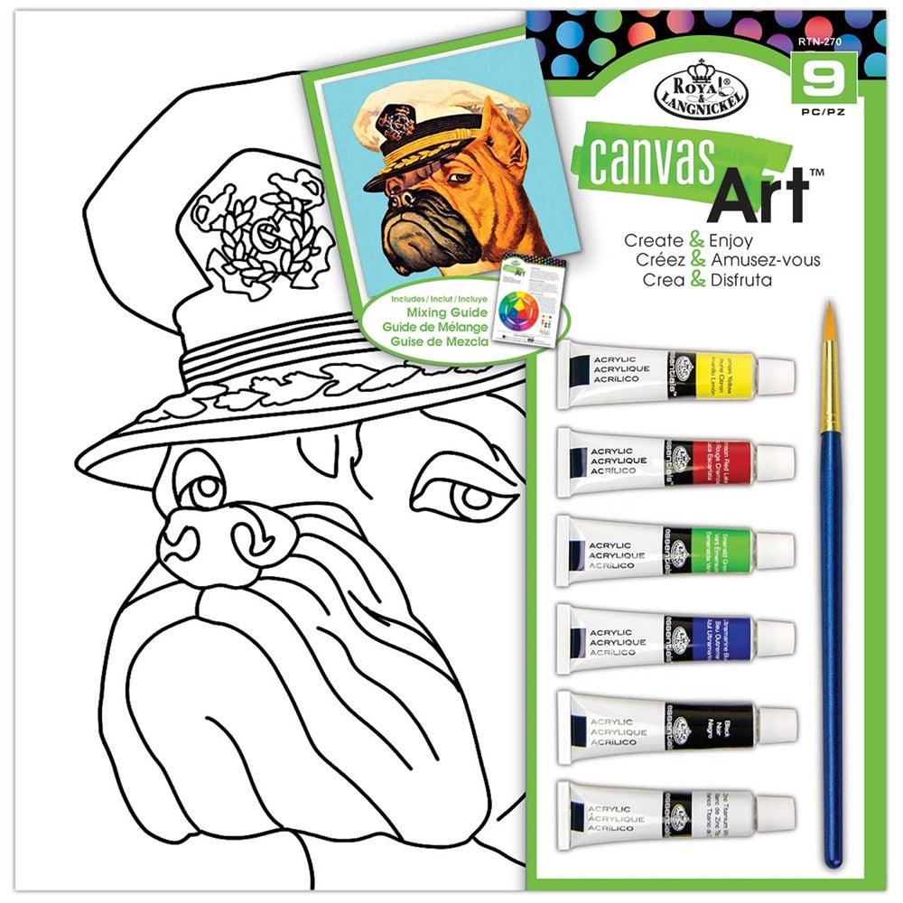 Cocomelon Canvas Art Kit | Captain Dog Acrylic Paint Set