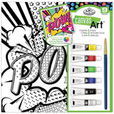 Royal & Langnickel Pop Art Themed Canvas Art Acrylic Paint Set | Beginner-Friendly & Compact Packaging