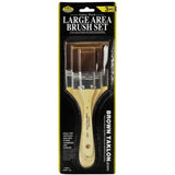 Royal & Langnickel Brown Taklon Large Brush Set | 3 Piece, Suitable for Various Media