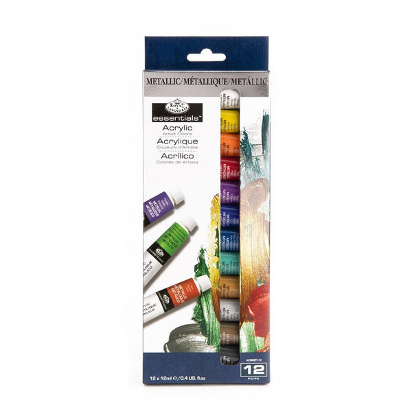 Royal & Langnickel Metallic Acrylic Paint Set | 12ml Tubes, Pack of 12