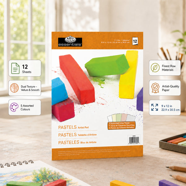 5 Colour Pastel Artist Drawing and Colouring Set - 9 x 12 Size