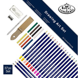 Royal & Langnickel Vibrant Colour Pencil Tin | 37-Piece Art Set