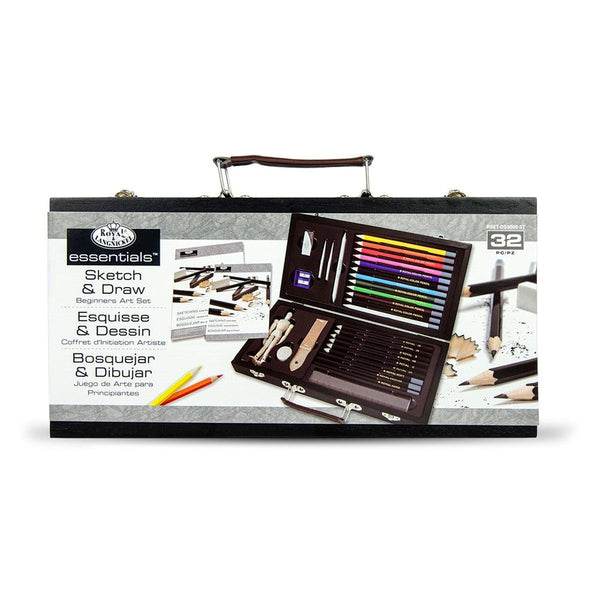 Royal & Langnickel Essentials Sketch & Draw Beginners Art Set | 32-Piece