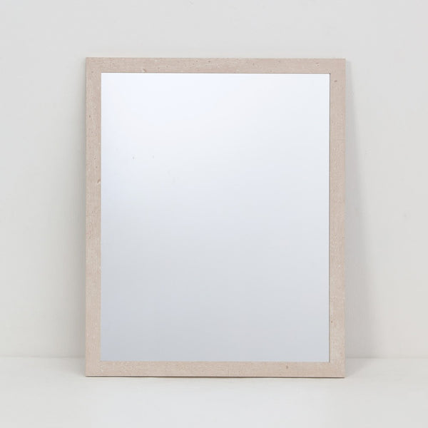 Beige Marble Effect Rectangular Framed Wall Mirror | 40 x 50cm