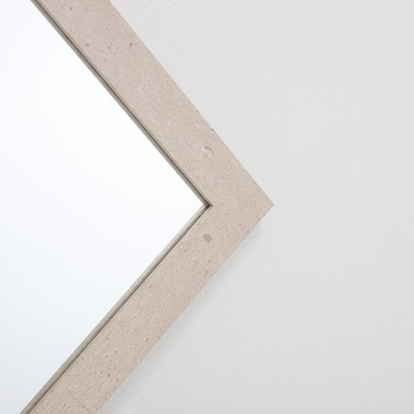Beige Marble Effect Rectangular Framed Wall Mirror | 40 x 50cm