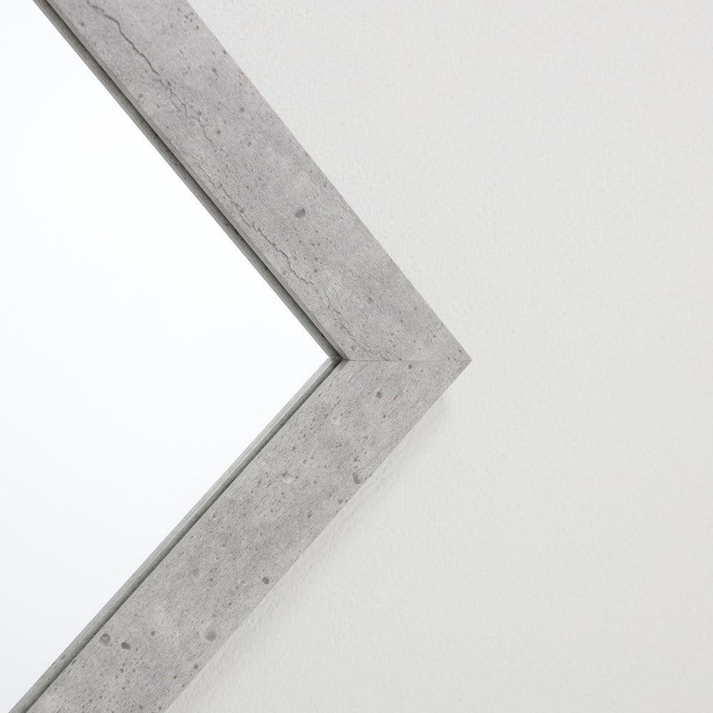 Beige Marble Effect Rectangular Framed Wall Mirror | 40 x 50cm