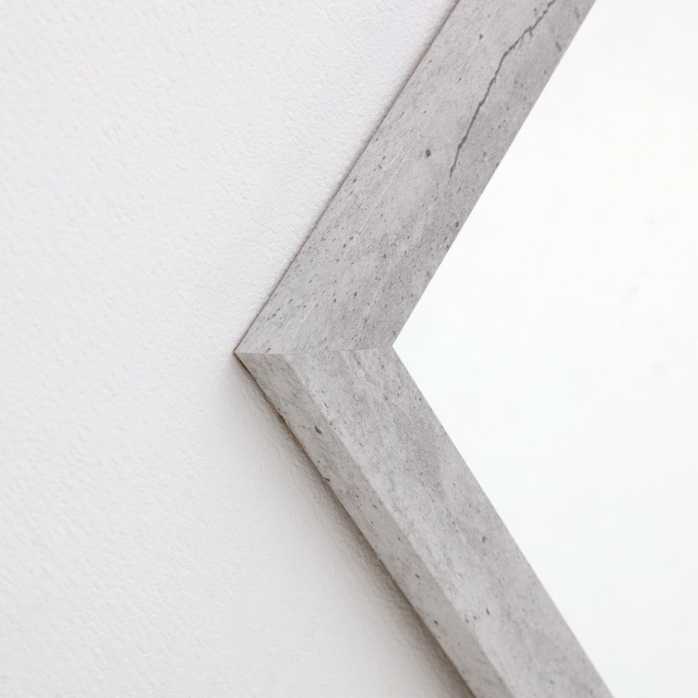 Beige Marble Effect Rectangular Framed Wall Mirror | 40 x 50cm