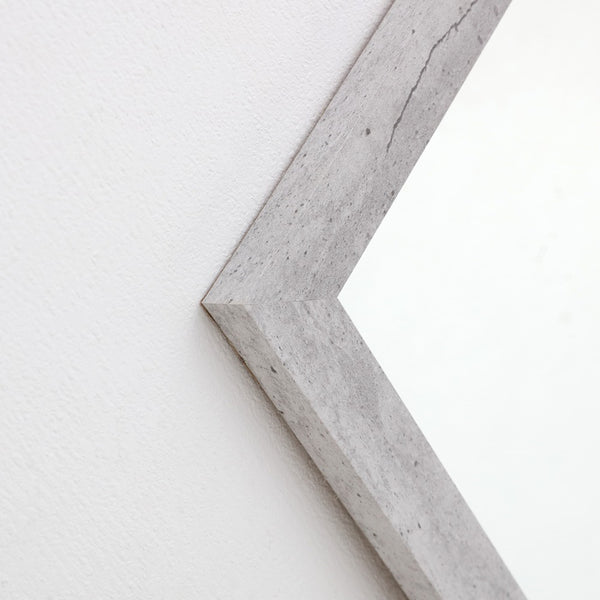 Beige Marble Effect Rectangular Framed Wall Mirror | 40 x 50cm