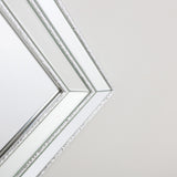 Silver Framed Full-Length Wall Mirror | 30 x 120cm, Bevelled Detail