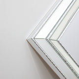Silver Framed Full-Length Wall Mirror | 30 x 120cm, Bevelled Detail