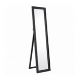 Black Freestanding Full-Length Mirror | 35 x 140cm, Rear Support Stand