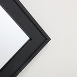 Black Freestanding Full-Length Mirror | 35 x 140cm, Rear Support Stand