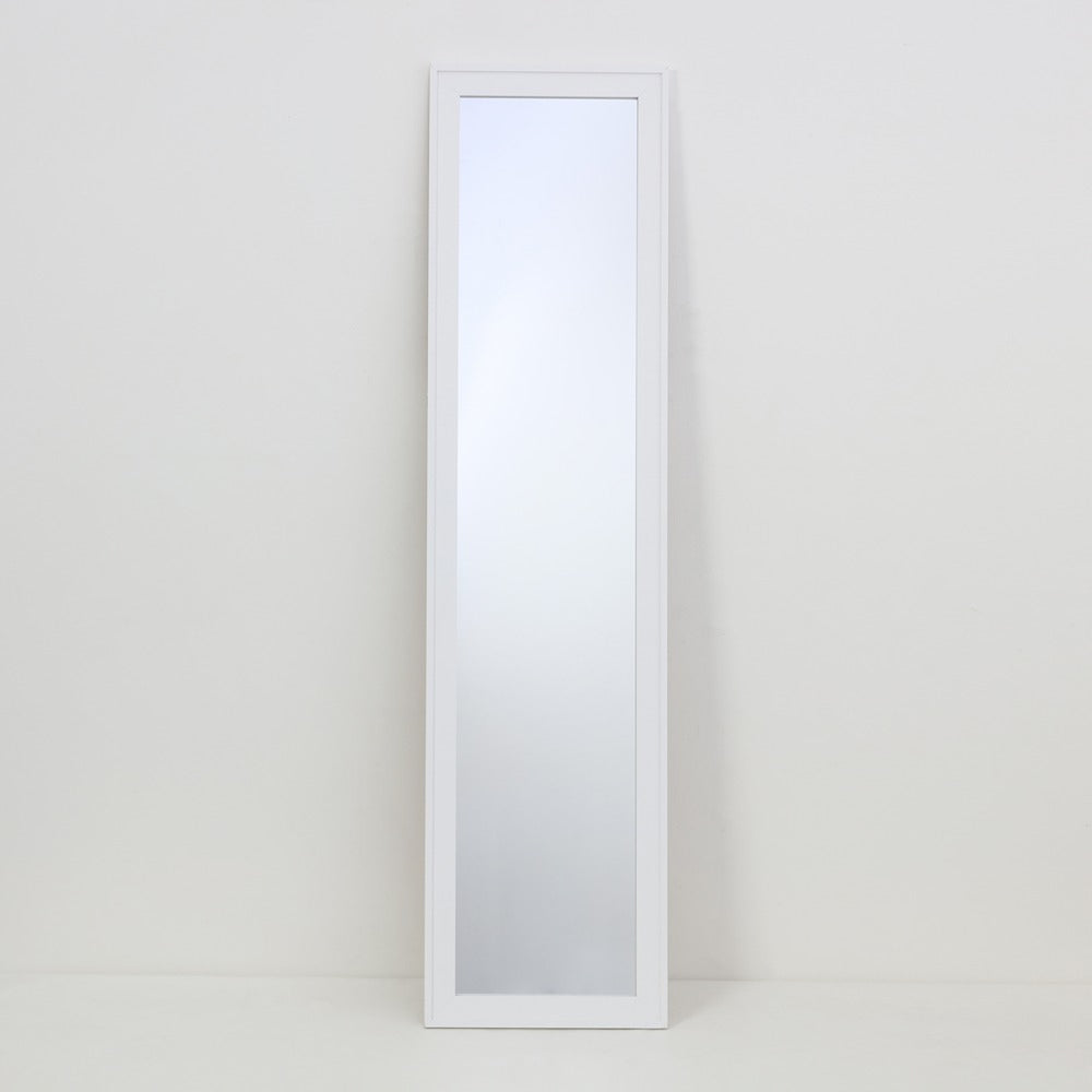 White Framed Full-Length Floor Standing Mirror | 35 x 140cm