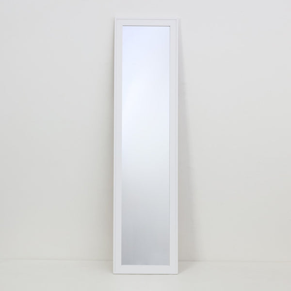 White Framed Full-Length Floor Standing Mirror | 35 x 140cm