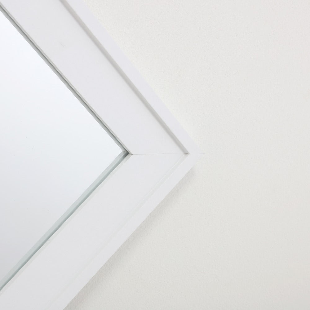 White Framed Full-Length Floor Standing Mirror | 35 x 140cm