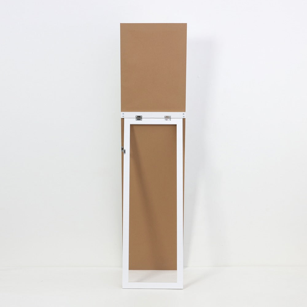 White Framed Full-Length Floor Standing Mirror | 35 x 140cm