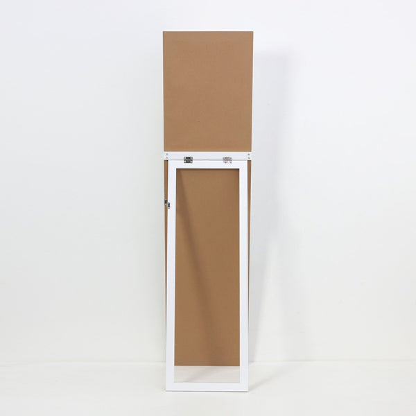 White Framed Full-Length Floor Standing Mirror | 35 x 140cm