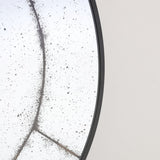 Arched Black Antiqued Aluminium Window Wall Mirror | 60 x 90cm