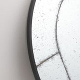 Arched Black Antiqued Aluminium Window Wall Mirror | 60 x 90cm