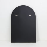 Arched Black Antiqued Aluminium Window Wall Mirror | 60 x 90cm