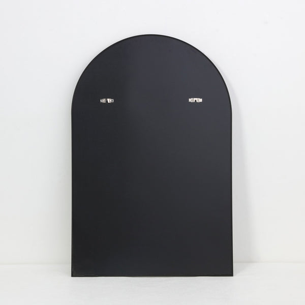 Arched Black Antiqued Aluminium Window Wall Mirror | 60 x 90cm
