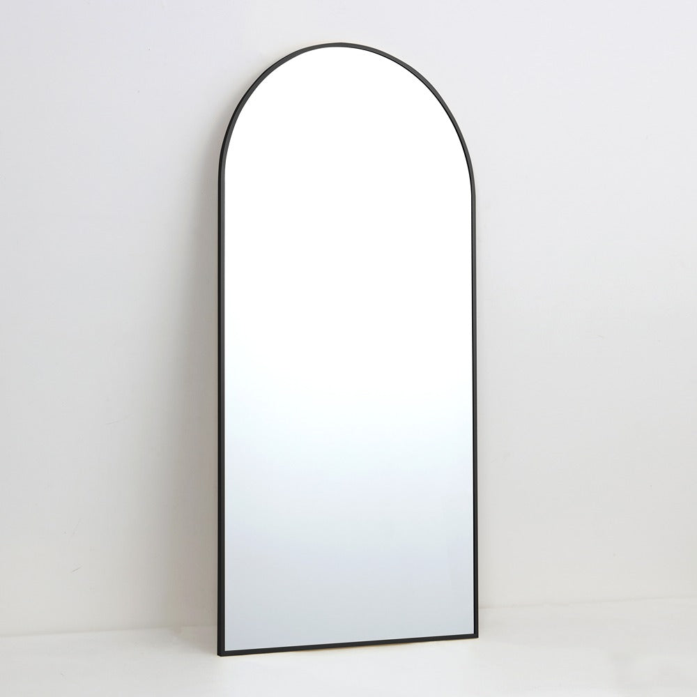 Arch Aluminium Framed Wall Mirror | Black Finish, 60 x 120 cm